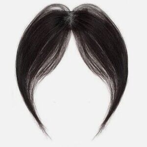 Clip In Lace Air Bangs 100% Human Hair Baby Hair Fringe Invisible Wig Black